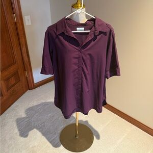 Columbia Women's Dark Purple Button-Down Shirt